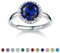 Bestyle Frauen Mondstein Ring Saphir Modeschmuck Ring Silber 925 Blau Stein Verstellbarer Damenring Kristall Verlobungsring