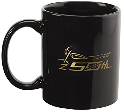 Kawasaki Kaffee Tasse Pott MUG 50th Anniversary sw gold