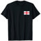 Genua Italien-Flagge St. George Kreuz T-Shirt