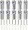 YIXISI 10 Stücke 12×25 mm Edelstahl Werbeschraube, Werbung Schraube Glas Abstandshalter, Glasabstandsbolzen, Wand Glas Standoff Halter, mit Schrauben, für Schilder Displays, Silber
