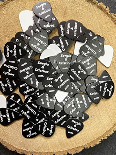 Uvimark | 50 Púas Personalizadas con Diseño o Foto | Regalos de Empresa | Detalles de Boda | Púas de Guitarra Personalizables | Merchandising