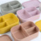Silicone Bento Box | Divided Lunch Box by Aloonii | Food Storage Container | Suitable for Kids and Adults (Olive)