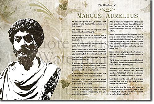 DARXGB Leinwand Druck Poster 60x90cm Die Weisheit des Marcus Aurelius Dekorative Wohnzimmerposter Kein Rahmen