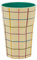 Tall Melamin Becher - Crème - Check Print