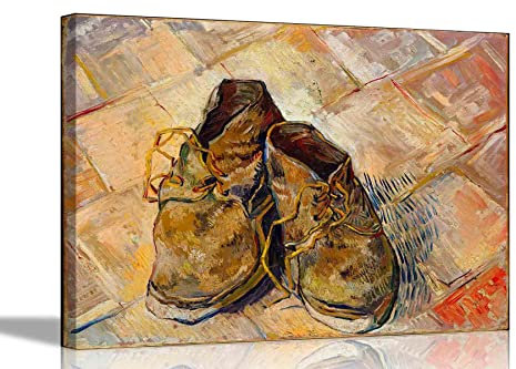 Artley Prints - Schuhe von Vincent Van Gogh Leinwand-Wandkunst, abstrakte Heimdekoration, moderne gerahmte Drucke, Ölgemälde, Reproduktion, 86 x 61 cm, A1