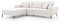 Lomadox Ecksofa mit Federkern in grau Recamiere re/li montierbar inkl. 4 Kissen, B/H/T ca. 256/85/194 cm