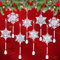 8 Stück Diamond Painting Weihnachten Anhänger Schneeflocken, Diamond Painting Schlüsselanhänger Beidseitig, DIY 5D Diamant Painting Geschenkanhänger Weihnachtsbaumanhänger für Erwachsene Unisex (8)