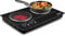 Electric Hob, CUSIMAX Double Hot Plate for Cooking, Electric Ceramic Hot Plate, Portable Double Infrared Cooktop with Dual Temperature Control, 2400W Countertop Cooktop, Heat-Up in Seconds, Black