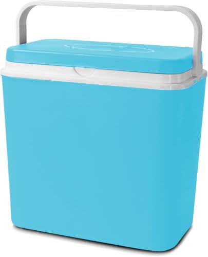 Munnie 24L Insulated Cool Box – Lightweight and Portable Cooler Box for Camping, Picnics, BBQs, and Travel – Spacious Multi-Purpose Design Keeps Food and Drinks Hot or Cold with a Secure Handle