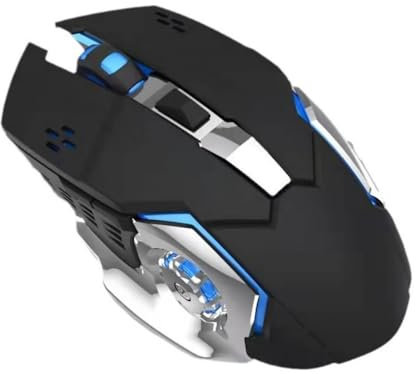 Wired Gaming Mouse, 4 Adjustable DPI 1200 1600 2400 3600 Black Silent Edition Mice Skin Friendly Prevent Slip for Room and Office