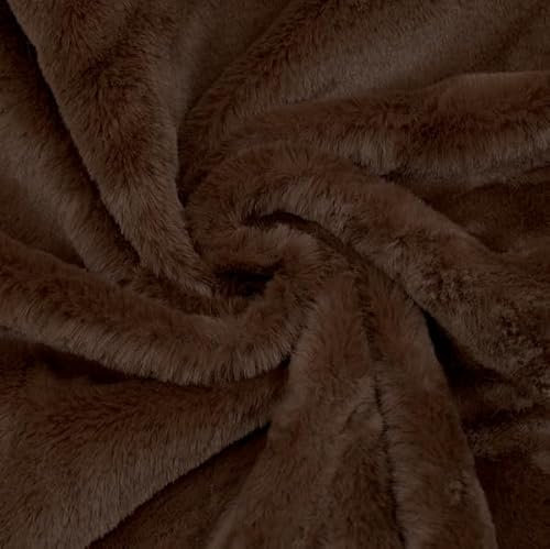 Stoff Kontor STOFFKONTOR Fellimitat Kunstfell - Meterware, Farbe Braun - zum Nähen von Bekleidung und Homeaccessoires