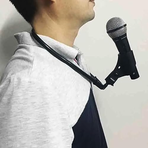 Hals Mikrofonhalter (Schloss) Zaubertricks Professionell Verstellbar Magia Halter Magier Bühnenzubehör Illusion Gimmick Spaß