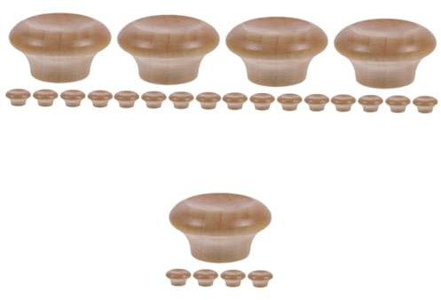 Garneck 25 Pièces Tête de bocal poignée couvercle casserole bouton couvercle casserole poignées de couvercle de casserole compactes poignées de couvercle de pot en bois détachable couvrir