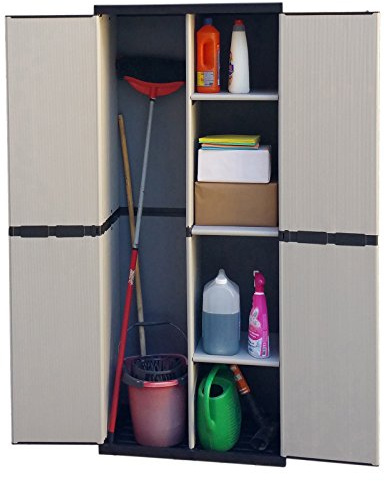 Arredobagno e Cucine Armoire pour extérieur, porte-balais, avec 2 portes en PVC, 168 x 68 x 39,5 cm