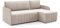 LIKMA Slim Ecksofa L-Form 208 cm Creme Moderne Sofas & Couches - Velvet Sofa mit Schlaffunktion - Schlafsofa mit Bettkasten - Wohnlandschaft mit Bettzeugbehälter Stoff: Jasmine 21