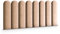 Muralo - Samt Wandkissen Stoff Polster-Paneel für Schlafzimmer Wohnzimmer Bett Wandpolster Bettkopfteil Lendekissen Modern Luxus Gepolstert Magic Velvet (Beige, 30 cm x 80 cm)