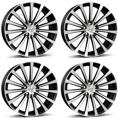 4x Borbet Felgen BLX 8.5x18 ET30 5x112 black polished matt kompatibel mit Mercedes A B C CL CLE CLK CLS E GLA GLC GLK S SL SLC SLK