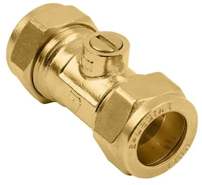 ODSUPPLIES - 15mm Brass Isolation Valve - Economy
