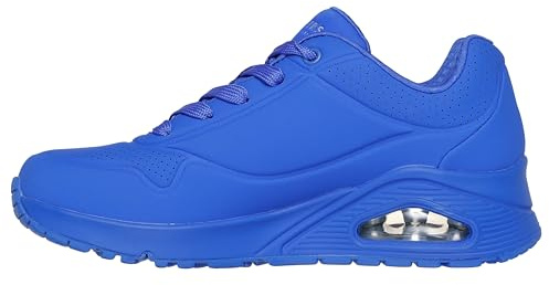Skechers Womens Uno Stand On Air Sneaker, Dazzling Blue Durabuck Mesh, 6.5 UK