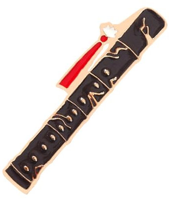 Klarinette Brosche Pin Anstecker Klarinetist Musik Orchester Jazz MINI - Handmade Modeschmuck I Anstecknadel Button Pins
