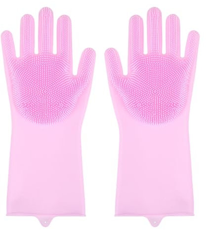 Guantes de silicona para lavavajillas, guantes de limpieza reutilizables NVu587 (C)