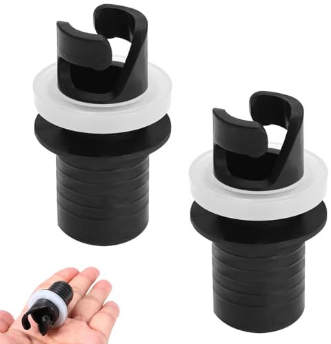 2 Stücke Schlauchboot Ventile Schlauchadapter Stecker Schwarz Boote Luftfußpumpen Schlauchadapter Mit Gummiring Aufblasbarer Kajakventil Adapter Gummi Adapter Luftpumpe auf Schlauchboot Kajak Zubehör