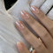 False Nails Short Almond Press on Nails with Glue 30pcs Aurora Nude Stick On Nail Pink Fake Nail Long Lasting Gift for Women Girls (Nude Short Almond, 30pcs)