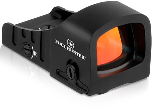 FOCUHUNTER Optics Rotpunktvisier für GL MOS, Multi-Punkt-Präzisions Rotpunkt Reflexzielfernrohr, unteres 1/3 mit Zeuge, 1500Gs stoßfest, IPX-7 wasserdicht, Shake-to-Wake-Aktivierung