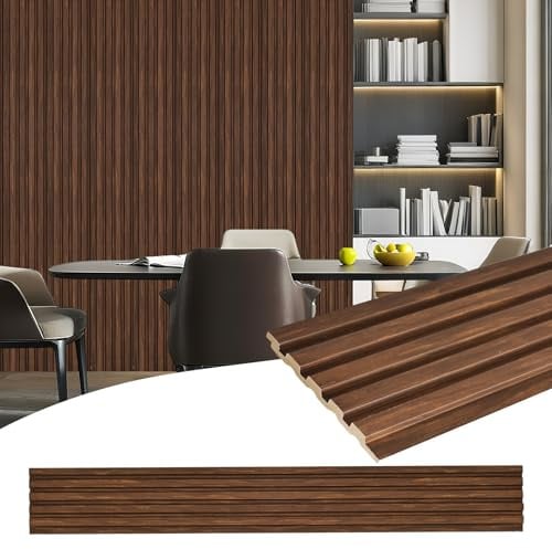 Artbrix Lot de 8 panneaux muraux à lattes 3D – Panneaux muraux insonorisants en faux bois pour décoration d'intérieur, 122,4 x 16 cm, revêtement mural moderne pour salon, chambre à coucher, bureau
