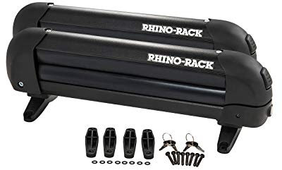 Rhino-Rack 33 cm Mehrzweckträger für Ski, Snowboard, Angelruten, Skateboards, Kajak-Paddel, Wasserski usw., universelle Montage, einfach zu bedienen, abschließbar, leicht und robust für alle Fahrzeuge