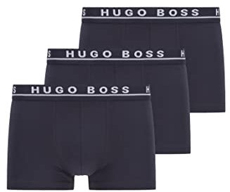 BOSS Herren Trunk 3P CO/EL Dreier-Pack Boxershorts aus Stretch-Baumwolle mit Logo am Bund,S,Blau (Open Blue 480)