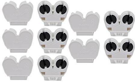 sourcing map 10Pcs AC500V 2A G5-F288W T5 Doppelfassung G5 Basis Leuchtstofflampe Halter DE de