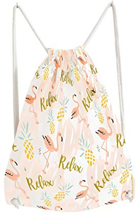 infinite by GEDA LABELS (INFKH) 15936 Flamingo Relax Turnbeutel 42 cm, Bunt
