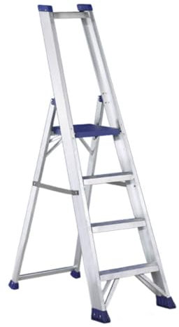 Svelt Scala Alluminio Ultra Resistente con Ampia Piattaforma e Piedini Antisdrucciolo (4 Gradini)