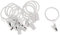 PETSOLA 12pcs Crochets Pinces à Rideaux avec Anneaux pour Rideaux - Porcelaine Blanche 25mm