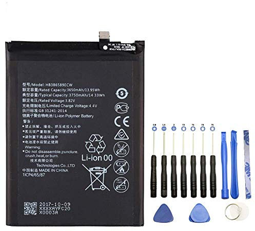 EspaceCyber® Batteria HB386589ECW per Huawei Nova 3 Mate 20 Lite Honor View 10 P10 Plus Honor Play + Kit Strumenti 13 Pezzi