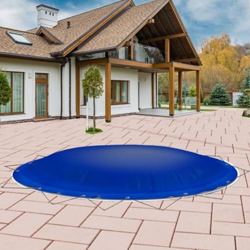 Aufblasbare Poolabdeckung Rundpool Ø 500 cm I Rund Pool 5 m I blau