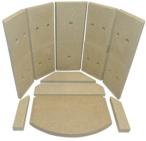 Feuerraumauskleidung für Fireplace Lyon Kaminöfen - Vermiculite - 15-teilig
