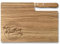 LOOXIS Planche à découper premium personnalisée avec couteau à bosse, nom et texte gravés - Bois de chêne, 26x15cm (Idée de cadeau pour femmes, hommes, emménagement, Saint-Valentin) Motif 1