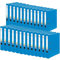 Original Falken 25er Pack PP-Color Kunststoff-Ordner. Made in Germany. 5 cm schmal DIN A4 Pastell-Farbe aqua Ringordner Vegan Aktenordner Briefordner Büroordner Plastikordner Schlitzordner