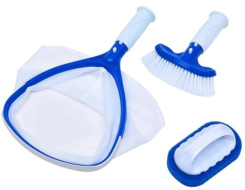 AnotherGifts Kit di Manutenzione Professionale per Vasca idromassaggio, con schiumarola, Spazzola e Panno per la Pulizia, Piccola Piscina e Spa, Kit di Strumenti per la Pulizia della Vasca