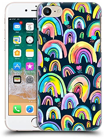Head Case Designs Offizielle Ninola Neue Regenbogen Navy Multi Muster 4 Harte Rueckseiten Handyhülle Hülle Huelle kompatibel mit Apple iPhone 7/8 / SE 2020 & 2022