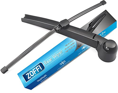 ZOFFI Heckscheibenwischer + Heckwischerarm Ersatz für Passat MK5 B6 B7 2005-2014, Scheibenwischer Hiten mit natürlichen Gummi Wischblätter