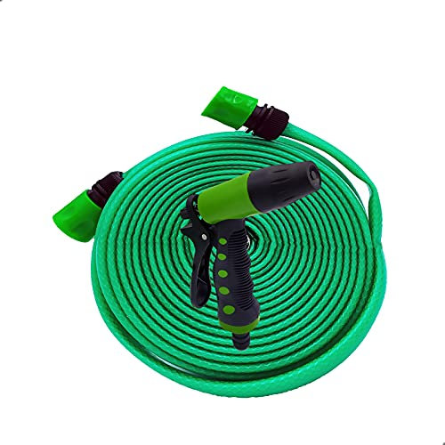 EUROXANTY Manguera de Riego con pistola | Para Regar tus Plantas | Manguera reforzada | Pulverizador de Riego | Con regulador de caudal | Mango ergonómico | 10 Metros