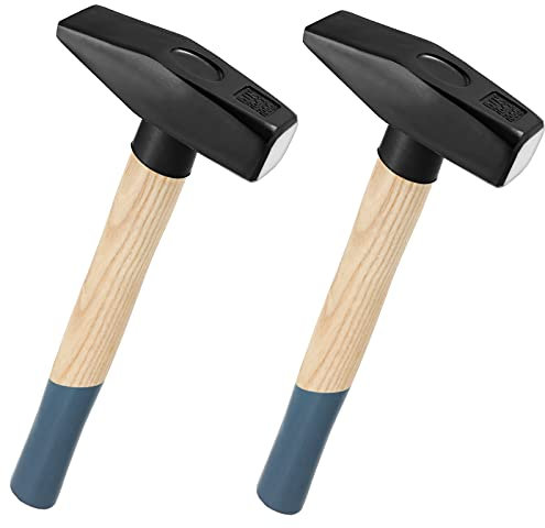BOKMAAI Schmiedehammer, Karbonstahl, Kreuzhammer mit Holzgriff, 2 Stück