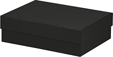 Rössler Papier 13401453703 - Boxline Kartonage rechteckig, 196 x 264 x 80 mm, Schwarz, 1 Stück