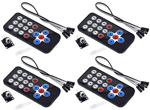 Fasizi 4pcs IR IR Wireless Remote Control Sensor Module Kit per Arduino