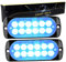 RIGIDON 2 Piezas 4.3 pulgada 12 led luz estroboscópica emergencia, 12v 24v faros antiniebla barras de luz led para trasera off road camión, coche, ATV, SUV, 4x4, barco, azul impermeable IP67