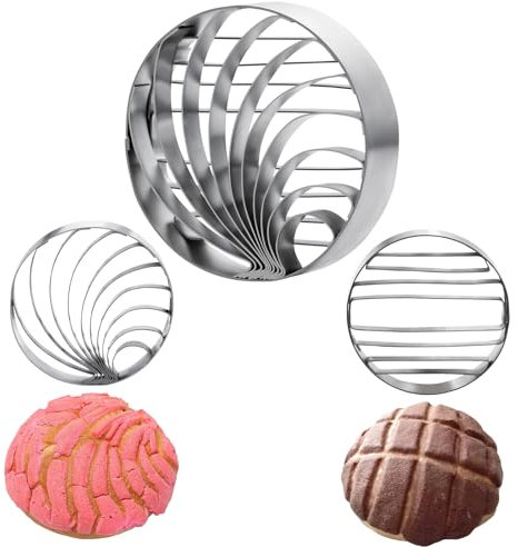Moule à pain mexicain en acier inoxydable de 10,4 cm, moule double face pour Pan Dulce Mexicano Cortadora De Pan, coupe-pain en forme de concha