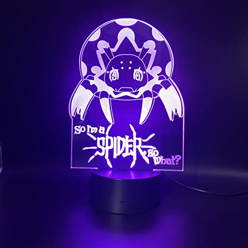 Wolostore LED Lampe Anime Manga Kumoko So I'm a Spider, So What? Farbwechsel USB Nachtlicht und Dekoration